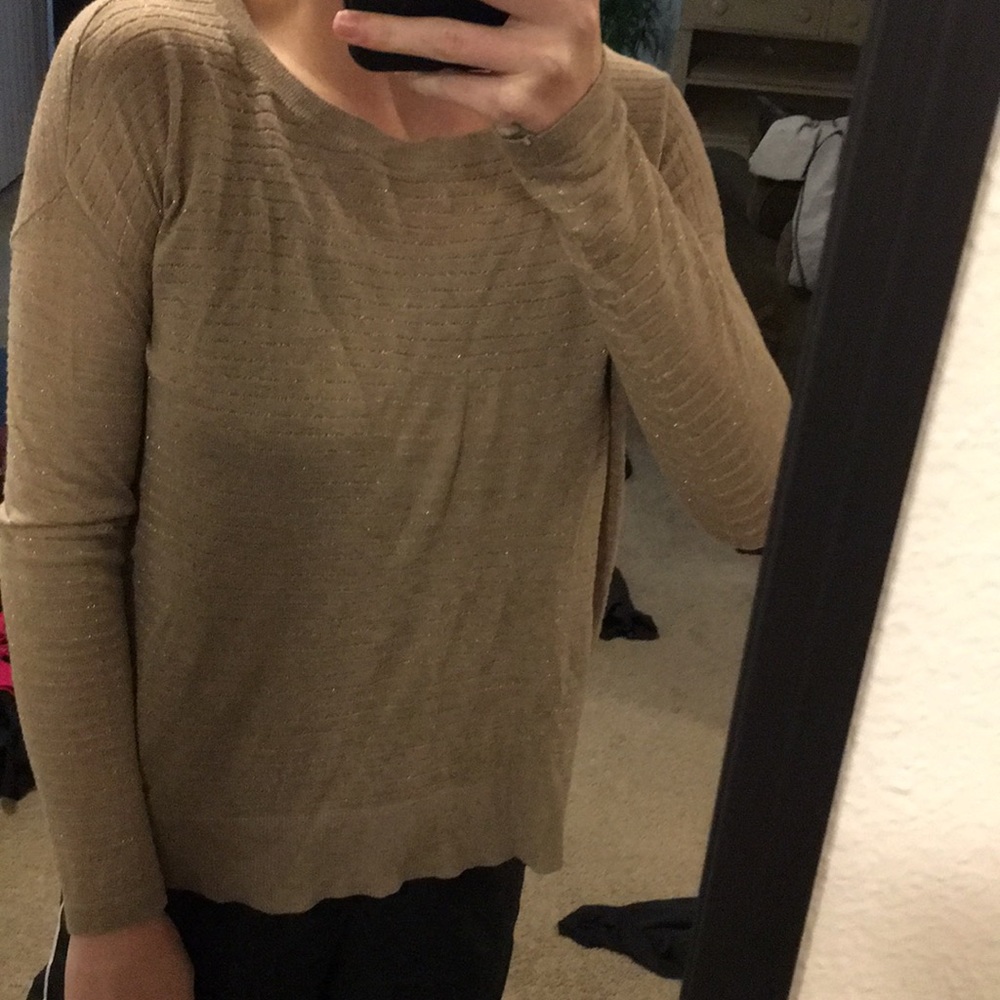 H&M striped sparkly sweater